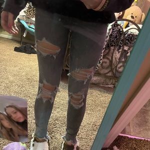 grey american eagle jeans